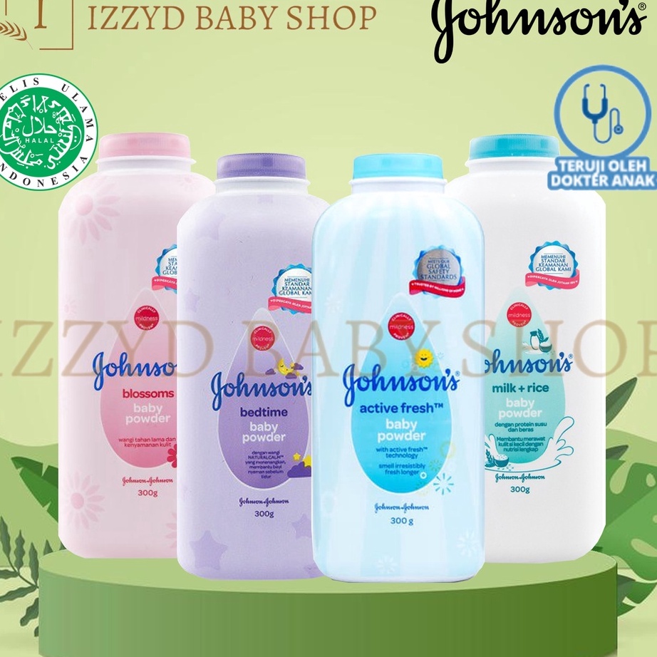 Seller Johnson's Baby powder bedak tabur bayi johnsons blossom, bedtime, milk rice active fresh Jhon