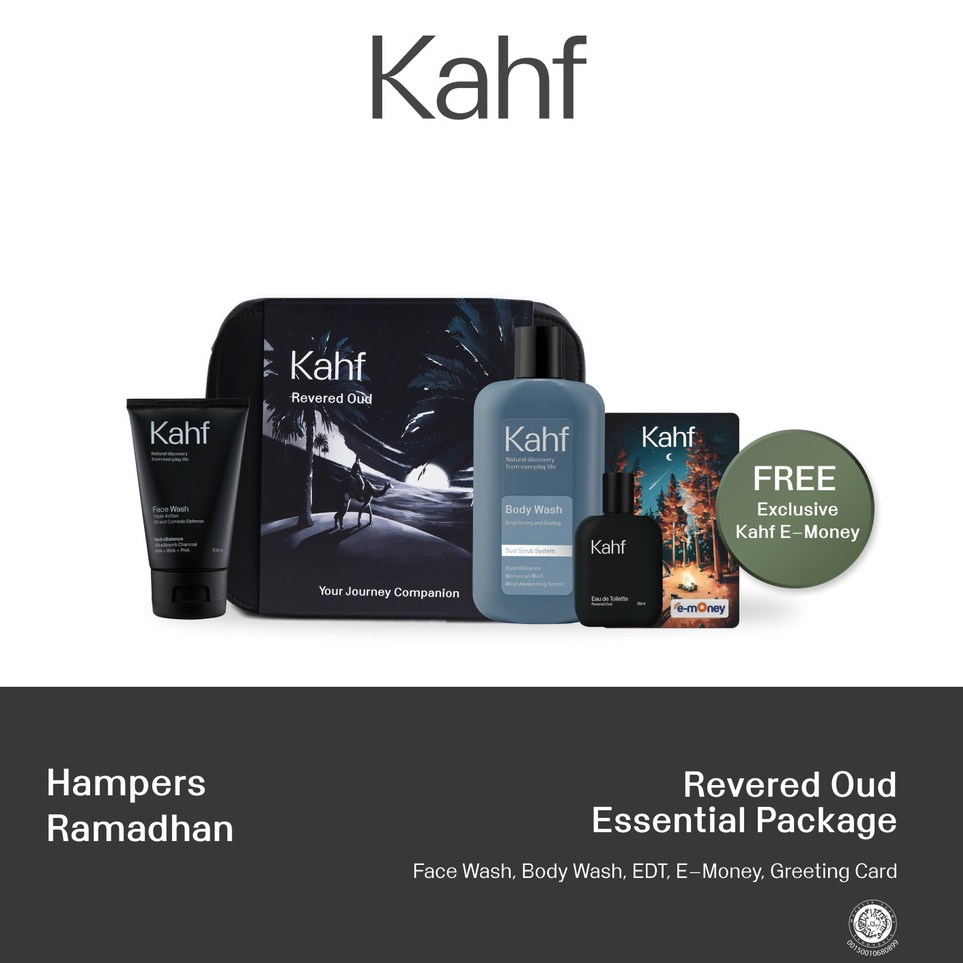 

KYNZ1007 TERBARU Kahf Revered Oud Essential Care Package (Body Wash, Face Wash, Eau de Toilete) - Paket Ramadhan Hampers