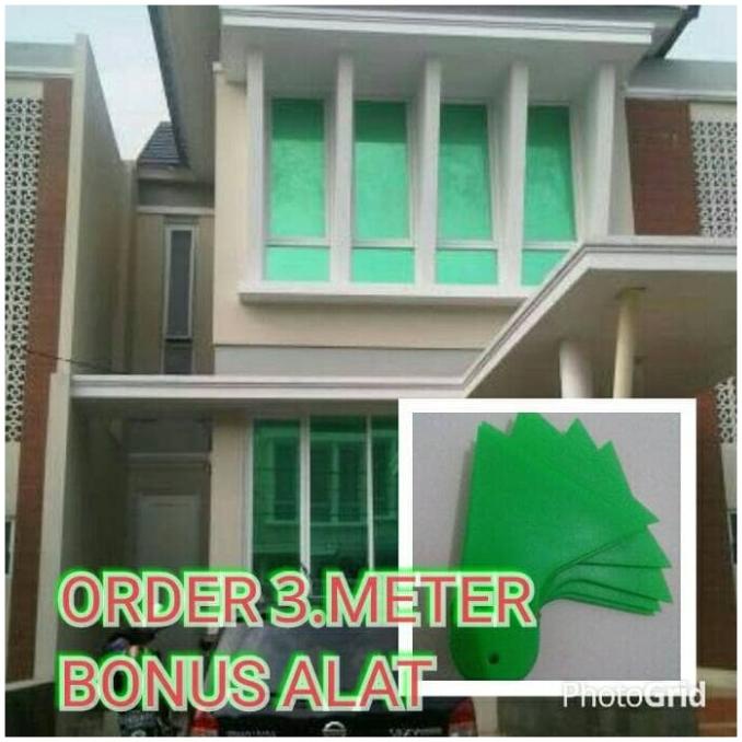 Sale 9.9 Promo Stiker/Sticker Kaca/Kaca Film/Pelapis Kaca/Silver Hijau/One Way