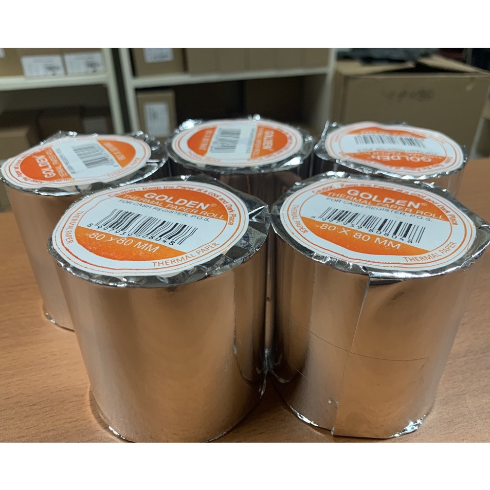 

RJGG3651 Ready Stok KERTAS THERMAL STRUK 80x80mm MERK GOLDEN - UNTUK EPSON TM T82 ATAU PRINTER 80MM MURAH