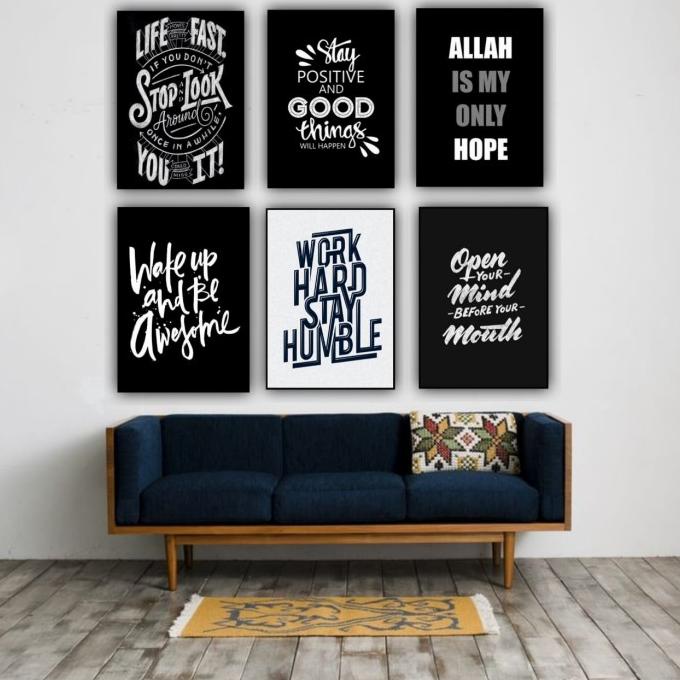 Poster Kayu Quotes Aesthetic Kamar Cowok Keren