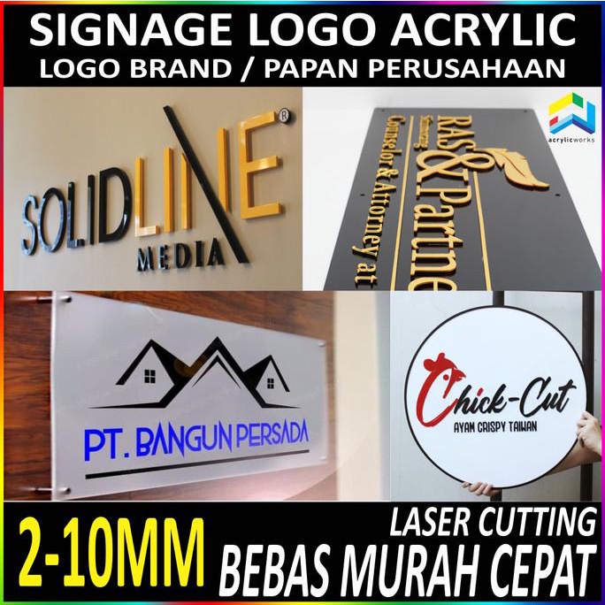 

New Arrival Custom Papan Nama Toko - Logo Perusahaan - Signage Logo Acrylic