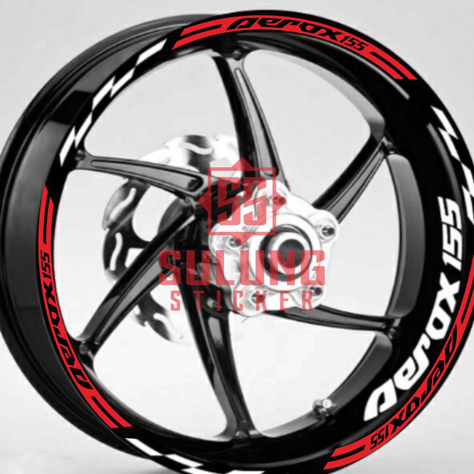 ✌Tym Stiker Lis Velg Motor Yamaha Aerox 155 Cutting Sticker Variasi Pelek Aksesoris Keren e Terbaru 