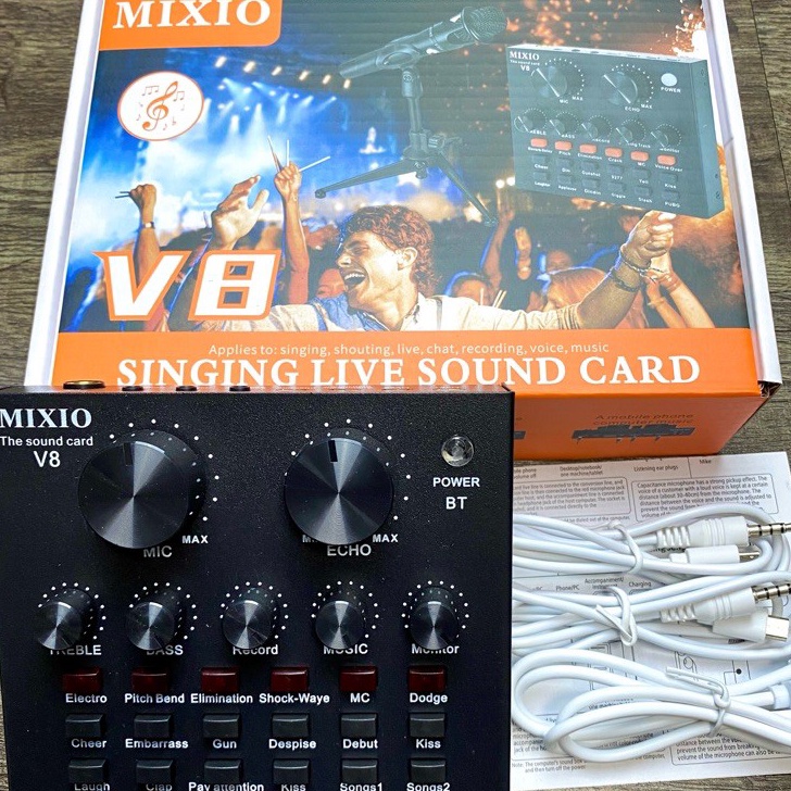 Bestseller MIXIO Sound card V8 Mixer SoundCard V8 MIXER Audio USB External Soundcard