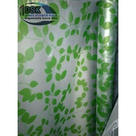 9.9 Sticker Kaca Film Sticker Kaca Sanblast Sticker Kaca Motif Daun Hijau