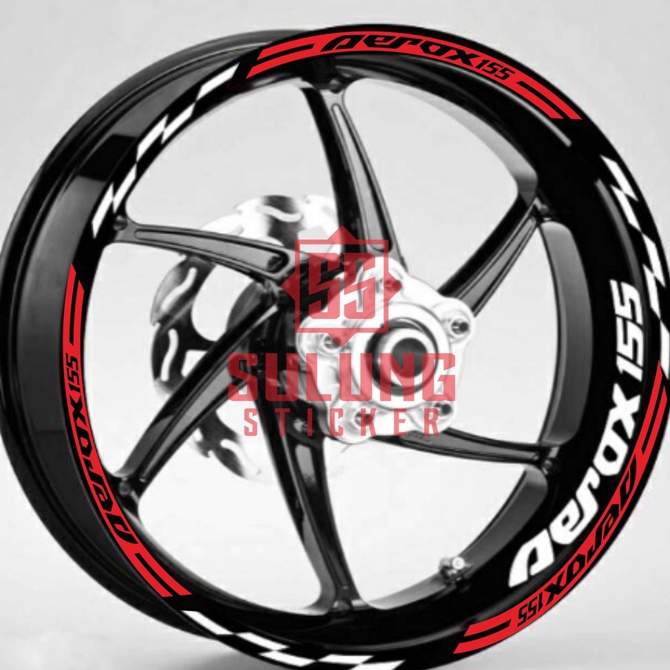 ➷ Stiker Lis Velg Motor Yamaha Aerox 155 Cutting Sticker Variasi Pelek Aksesoris Keren ✸ ✲ _