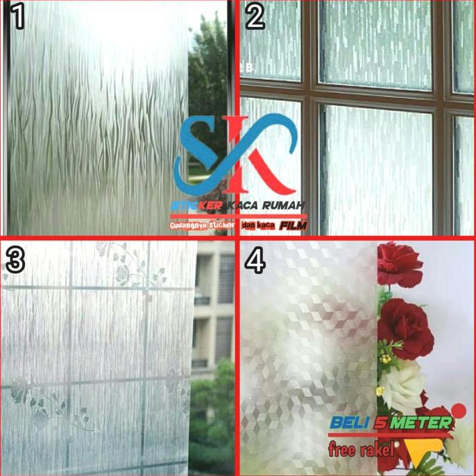 Terbaru Sticker Kaca/ Kaca Film Motif Air/ Sanblas Motif