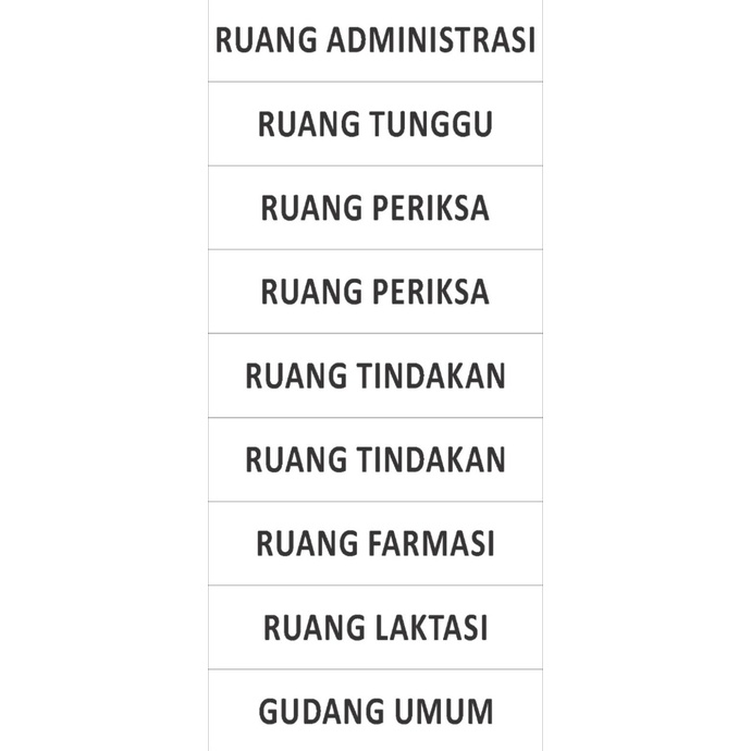 

Terbaru Acrylic Custom Papan Ruangan Sign Label Pintu Dll