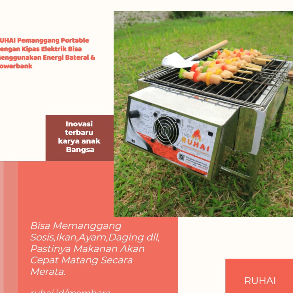 Promo RUHAI Alat Panggang Sate/Ikan/BBQ Grill Stove Foldable - BISA DILIPAT Seller