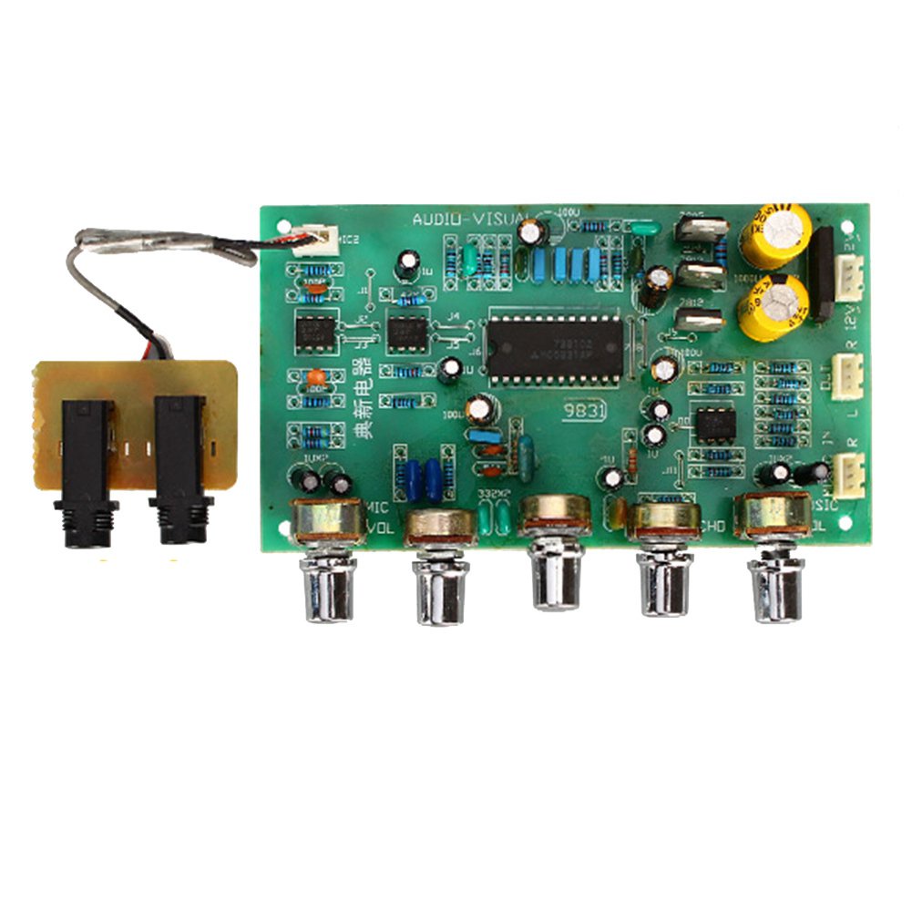 ✅&Karaoke Reverb Board Home Theater Dynamic Microphone Electret Amplifier Module Exceeds M65831 OP A
