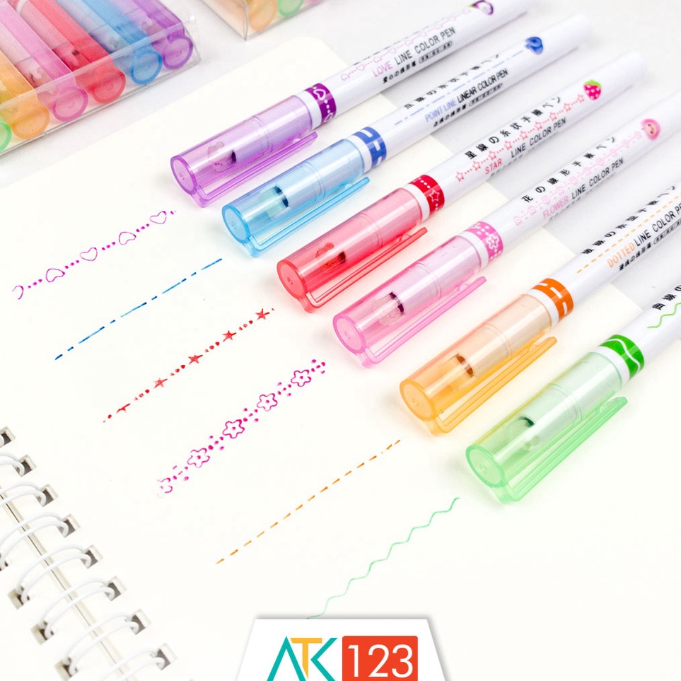 

KFYD0795 (Terbaik) Pulpen / Spidol Garis Motif / Bentuk / Pola / Linear / Line / Shape / Pattern Color Pen / Marker Set LCPS-MI