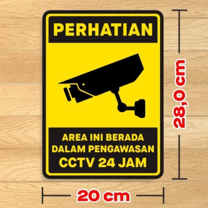 

9.9 Stiker Perhatian Area Cctv 24Jam Sign Rambu K3 Promo Keren Viral
