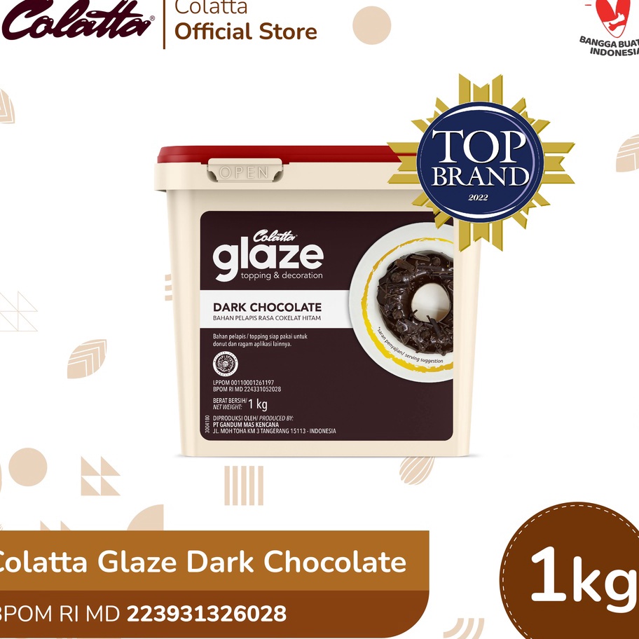 

Colatta Glaze Dark - Bahan Pelapis Rasa Coklat 1Kg