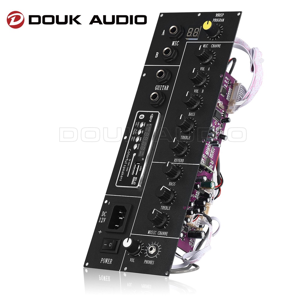 ✅&Douk Audio HiFi Karaoke Mixer Bluetooth / MIC / USB / SD Card / Guitar Pre-amplifier DSP Reverb Bo