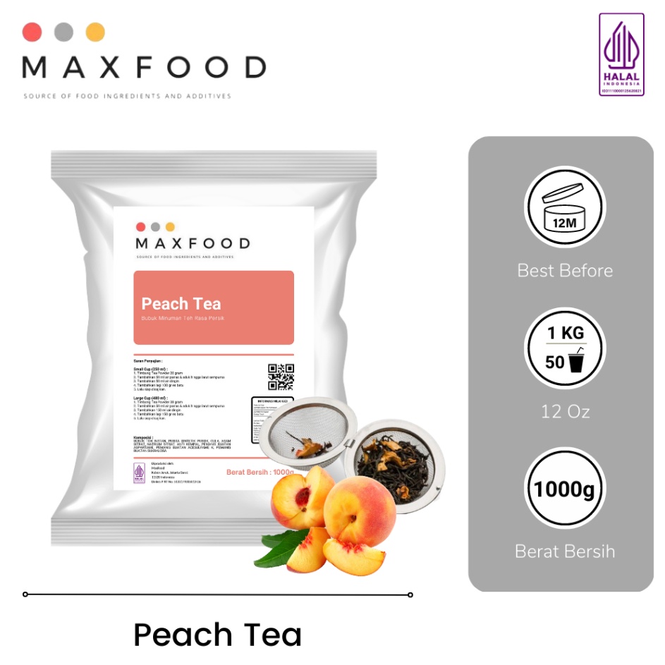 

Peach Tea/ Teh Persik/ Bubuk Minuman Peach Tea/ Peach Tea Powder 1kg