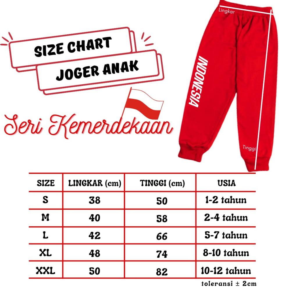 Discount Celana Joger Anak Merah Putih Celana Karnaval 17 Agustus Celana Kemerdekaan Celana Training