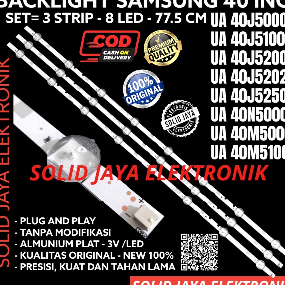 Terkini BACKLIGHT LED TV SAMSUNG 40 INC UA 40J5000 40J5100 40J5200 40J5202 40J5250 40N5000 40N5100 4