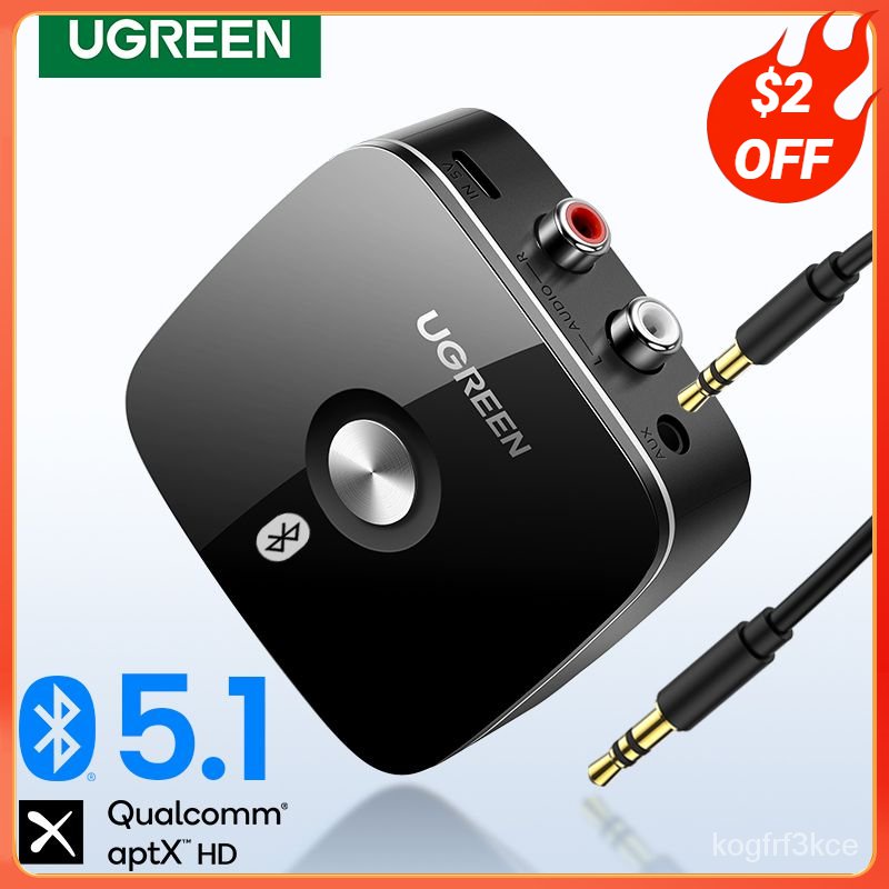 ✅&amp;UGREEN Bluetooth RCA Receiver 5.1 aptX HD 3.5mm Jack Aux Wireless Adapter Music for TV Car 2RCA Bluetooth 5.0 Audio Receiver