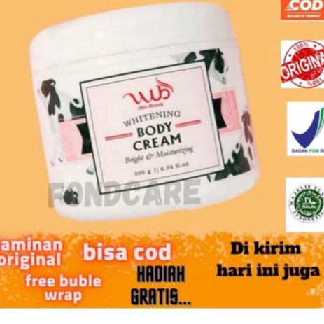 Kirim Langsung WUB body cream 200gr ORIGINAL / bleaching badan / body bleaching / body bleaching whi