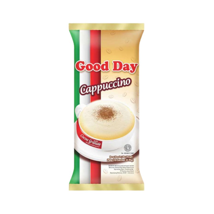 

Terlaris Good Day Cappuccino 1 Renteng (10 x 25 gr)