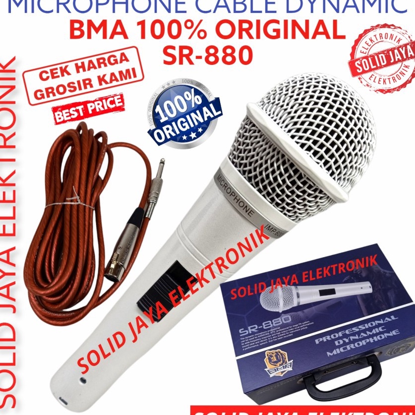★★★★ MIC MICROPHONE BMA SR880 PROFESIONAL DYNAMIC MIK SR-880 SR 880 KARAOKE VOKAL VOCAL DINAMIK MIKR