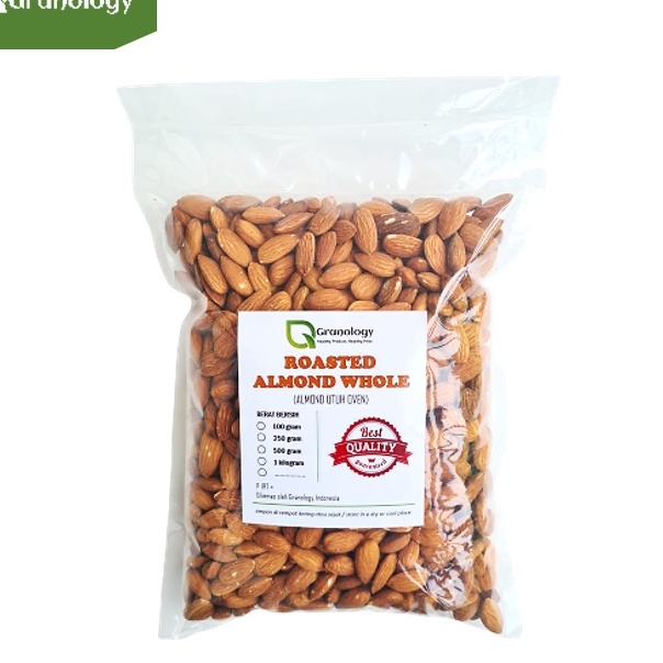 

★★★★★ Roasted Almond Whole / Almond Utuh Panggang / Almond Panggang (1 Kilogram) by Granology