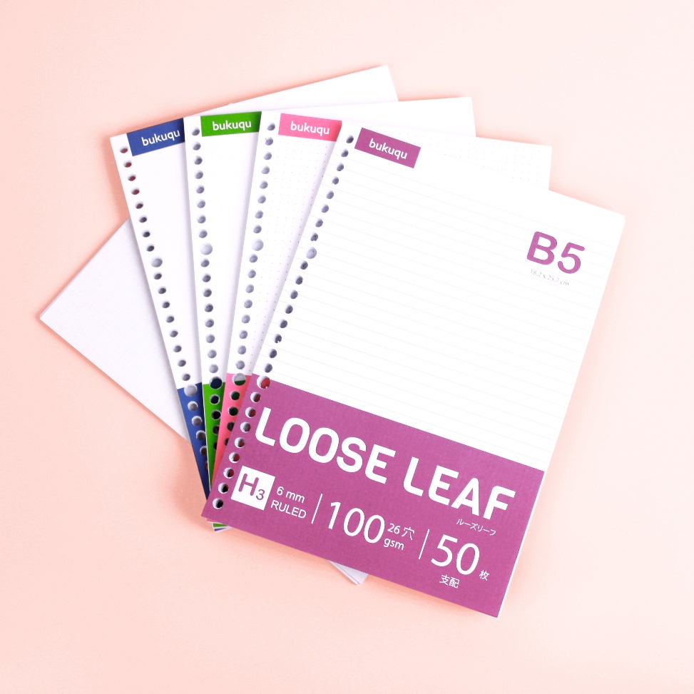 

[TSO ➲➸] Loose Leaf B5 - HVS 100 gsm Kertas Binder - muurah.
