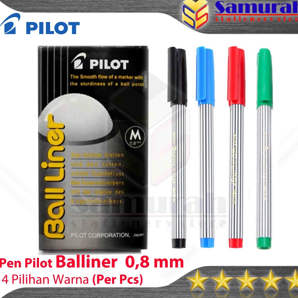

Dijual Murah Ballpoint Pilot Balliner 0.8 mm / Pulpen Baliner 08 mm / Pen Cabut Tebal Tanda Tangan Hitam - Biru Terbaru