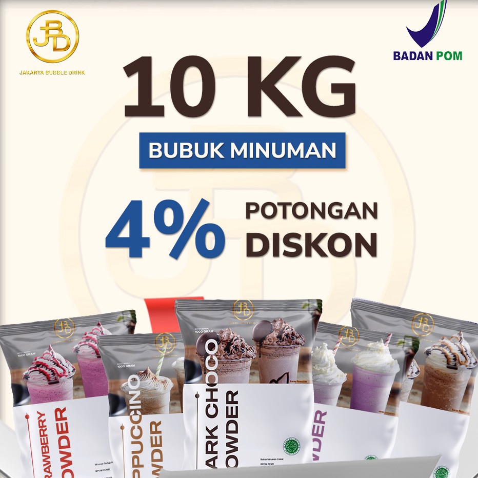 

Paket Hemat 10 Pcs 1Kg - Bubuk Minuman Jakarta Bubble Drink All Varian Rasa Mix 10 Pcs