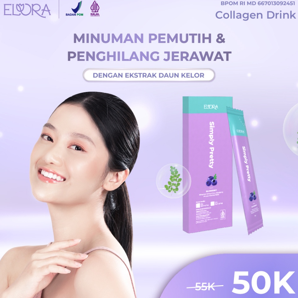 Sale COBAIN DULU ISI 3 SACHET | Elora Collagen Drink 1 Box (12 Sachet) | Glutathione Pemutih Kulit G