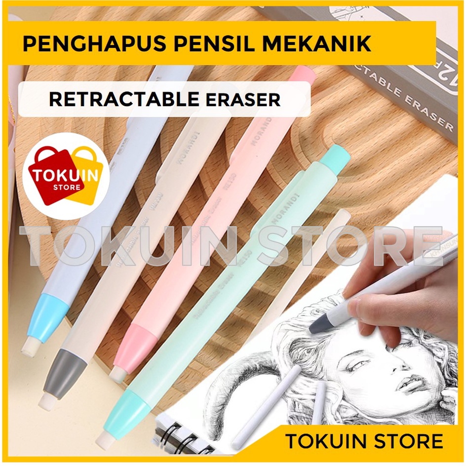 

Penghapus Pensil Mekanik Retractable Pencil Eraser Refill Penghapus