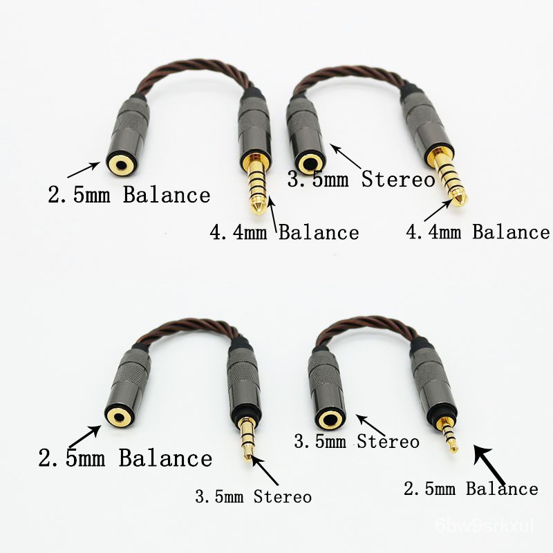 ✅&Conversion cable balance 3.5mm to 4.4mm/2.5mm audio cable 2.5mm to 3.5mm/2.5mm to 4.4mm Adapter ca