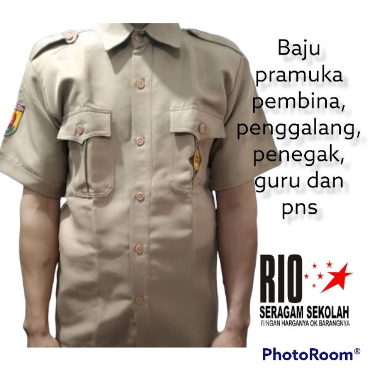 QFNM1278 7.7  BAJU PRAMUKA, BAJU PRAMUKA RAPILO, BAJU PRAMUKA PEMBINA, BAJU PRAMUKA BIG SIZE, BAJU P