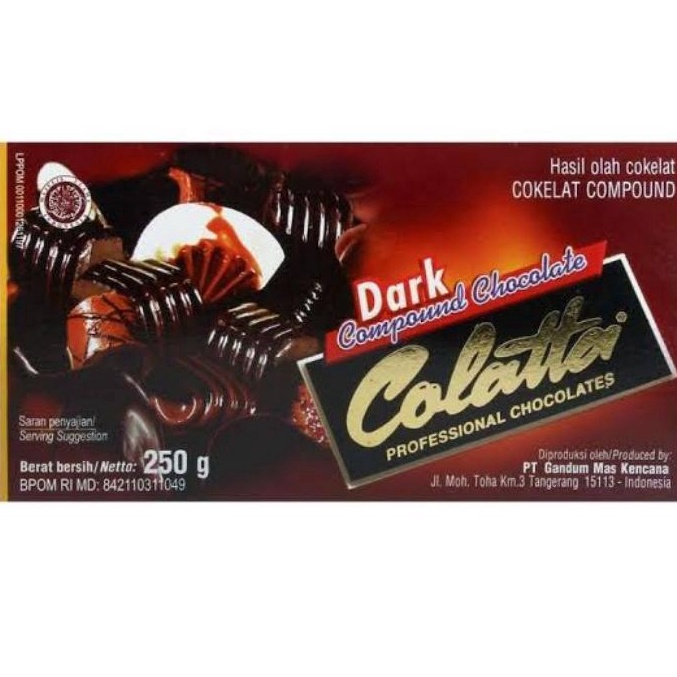 

BQLT1455 GROSIR_JAKARTA Colatta Dark Compound Chocolate 250gr.