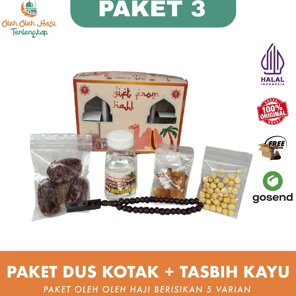 

FVYQ0666 ✔ Paket oleholeh haji dan umroh air zamzam ori + Tasbih kayu
