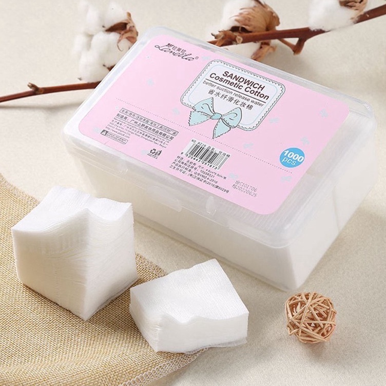 Murah Banget 100% ORIGINAL LAMEILA COTTON PAD / TONER KAPAS TIPIS / KAPAS PEMBERSIH MAKE UP ISI 1000
