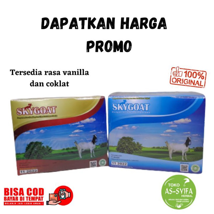 

Murah Skygoat Susu Kambing Etawa / Skygoat Coklat Vanilla / Skygoat Original / Skygoat Rasa Coklat Vanilla / Sky Goat etawa / Sky Goat Susu Kambing