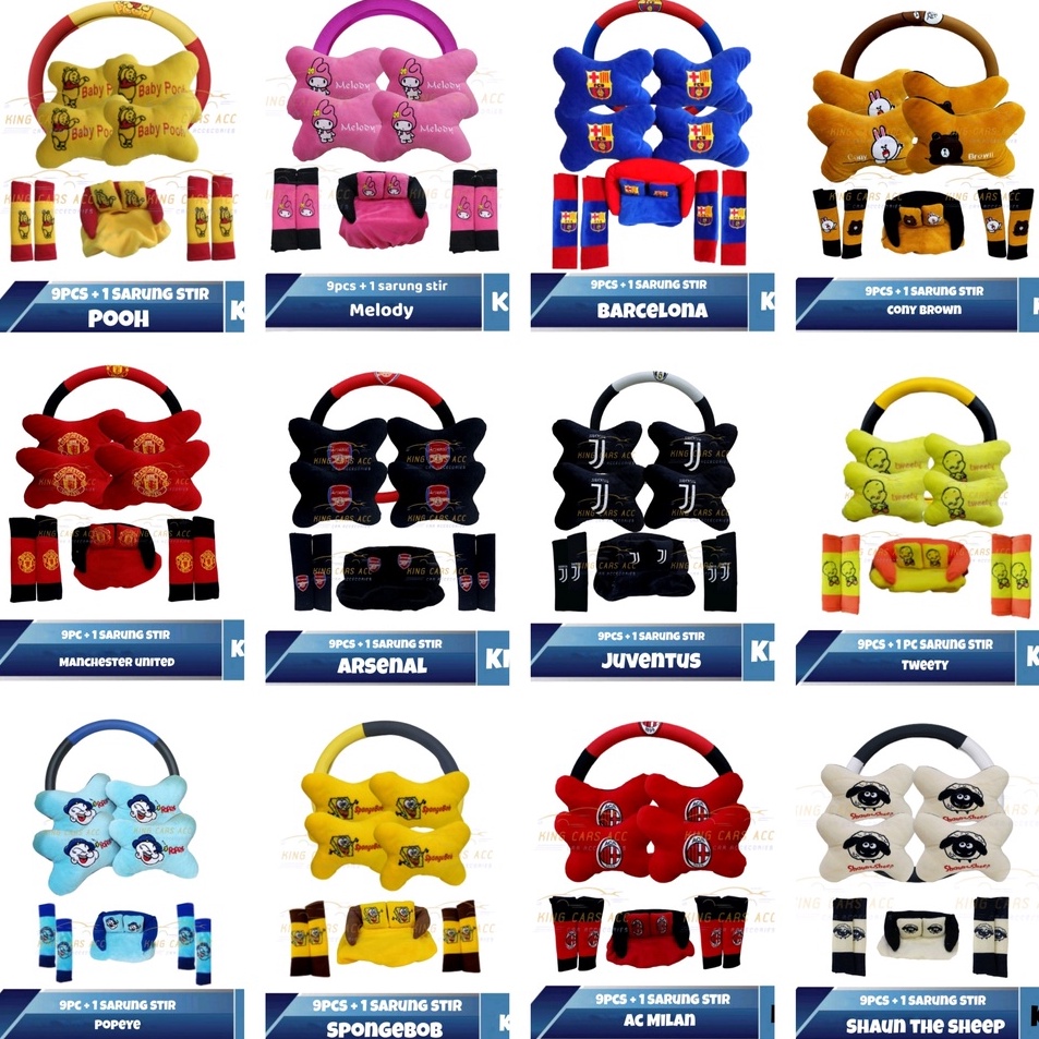 ❅FeR TERBARU & BISA COD!!Set Bantal Mobil 10pcs karakter ❅ Y ¡