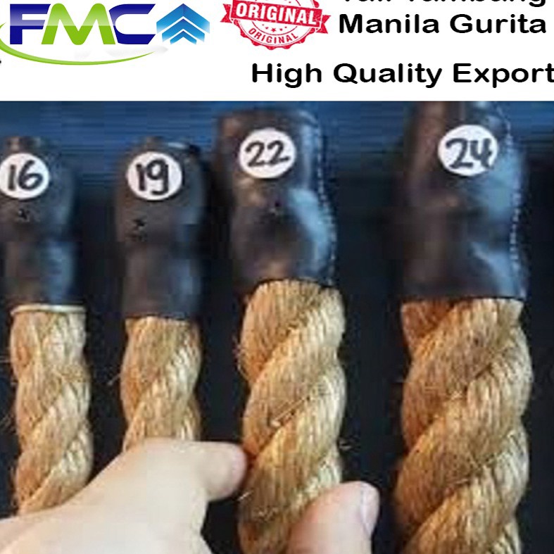 ➻➶✱✼ Tali Tambang 16mm 19mm Permeter Tali Tampar Tali Manila Tali Goni Tali Dadung Coklat Tali Kapal