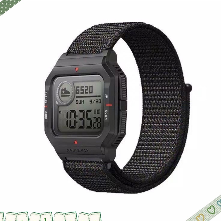 •Qgc ONLY STRAP!! BISA COD // Amazfit gts  bip Neo Smart Watch strap nylon loop soft Bluetooth Smart