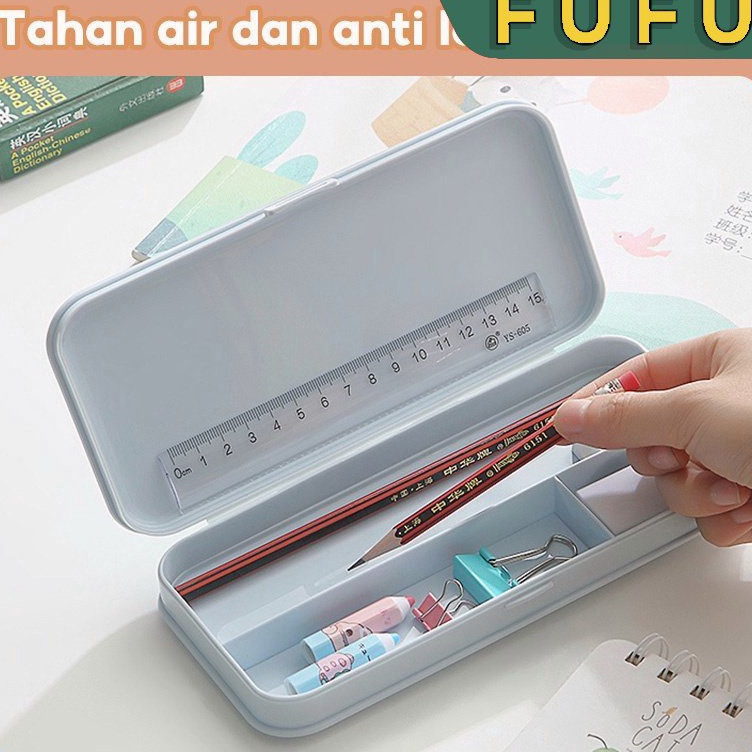 

KVDJ3904 Stok terbaru FUFU Kotak Alat Tulis Portabel / Penyimpanan Tas Pena/Kotak Pensil Multifungsi/ Kotak Pena/Stationary box