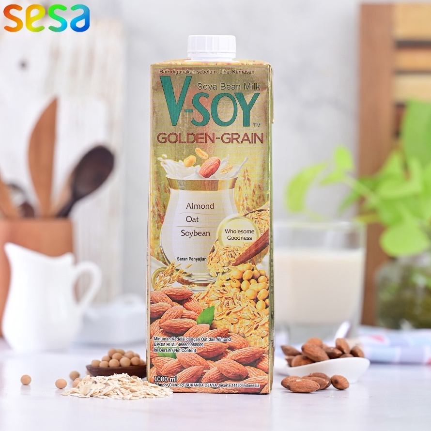

Ready V-Soy - Soya Bean Milk Golden Grain 1 Liter Terbaru