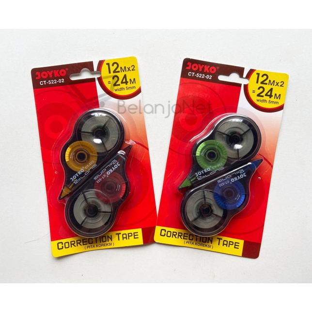 

KHRC8087 Terbaru 3.3 Correction Tape | Pita Koreksi Joyko CT-522-02 1 Set isi 2 PCS