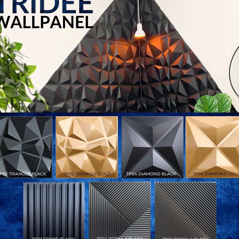 Kirim Sekarang TRIDEE WALLPANEL TRIANGLE DIAMOND | WALLPAPER DINDING DEKORASI | WALL PANEL 3D DINDIN