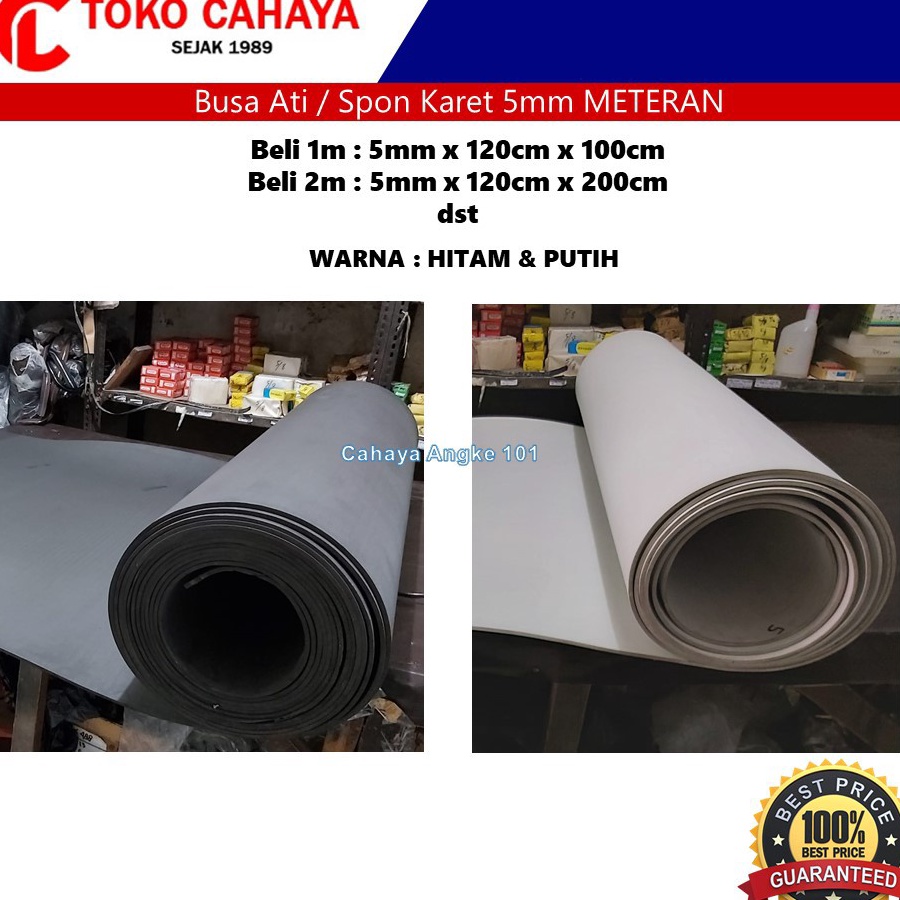 ➧✾ Busa Ati Eva Spon Ati 5mm Meteran Hitam Putih Terlaris