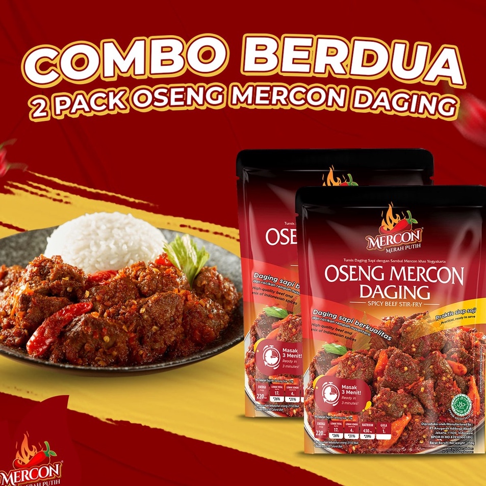 

KCWP7857 Terlaku... Mercon Merah Putih - Hemat Combo Berdua || 2 x Oseng Mercon Daging