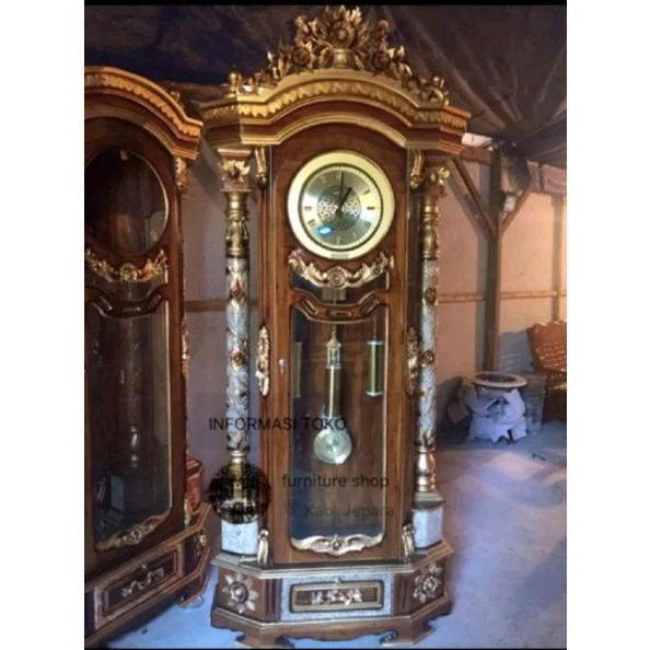 Almari jam jepara Almari Jam Mawar