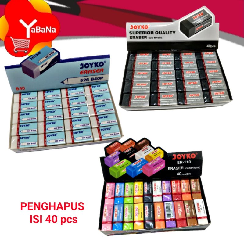 

Penghapus Pensil Erase Joyko ER-40 isi 40pcs