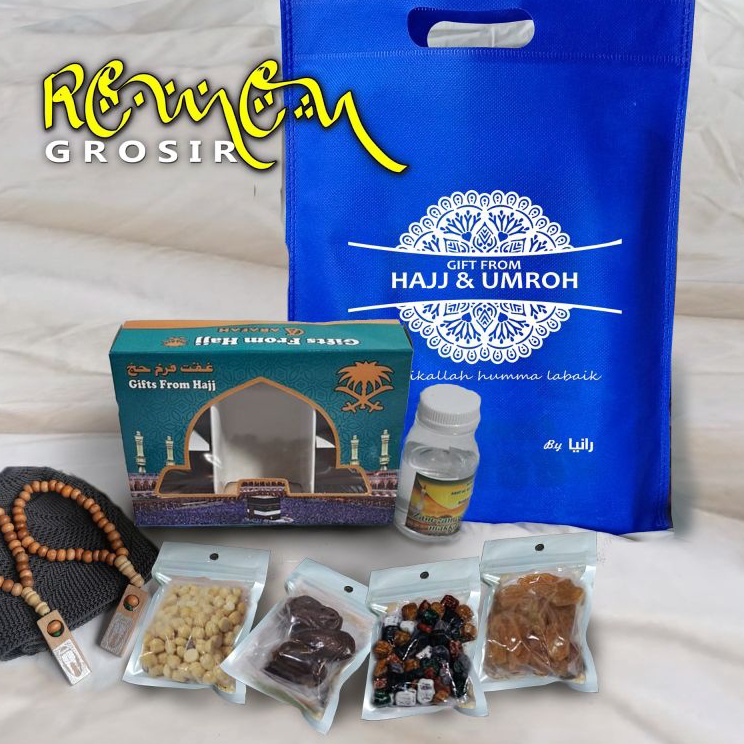 

RRYD4629 SALE TERBAIK oleh-oleh haji dan umroh, paket komplit dlm box dan tas cantik
