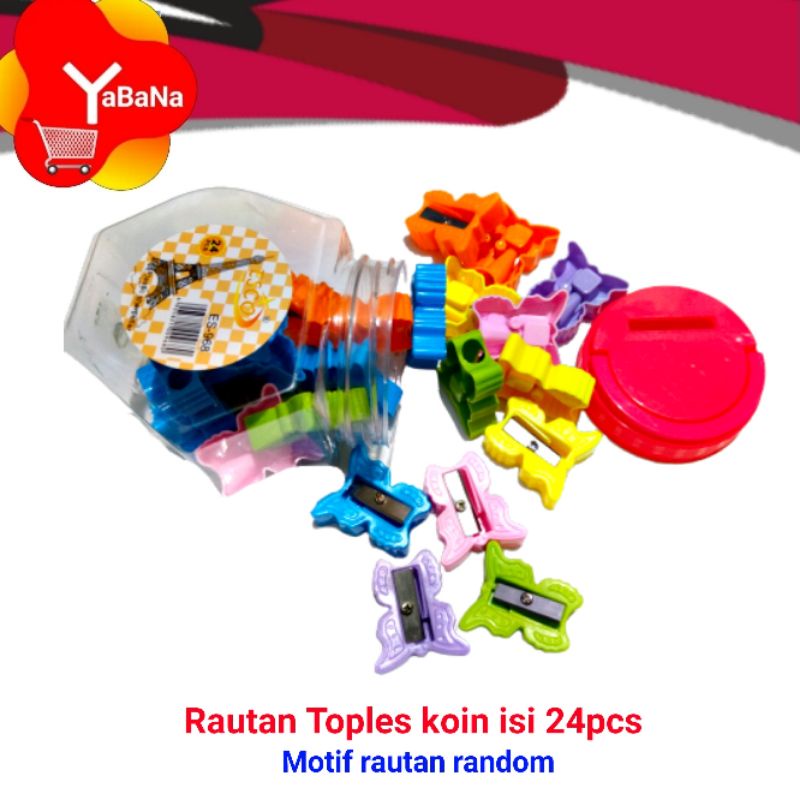 

[YBN] Rautan Pensil Murah Merk Random Kemasan toples isi 24pcs